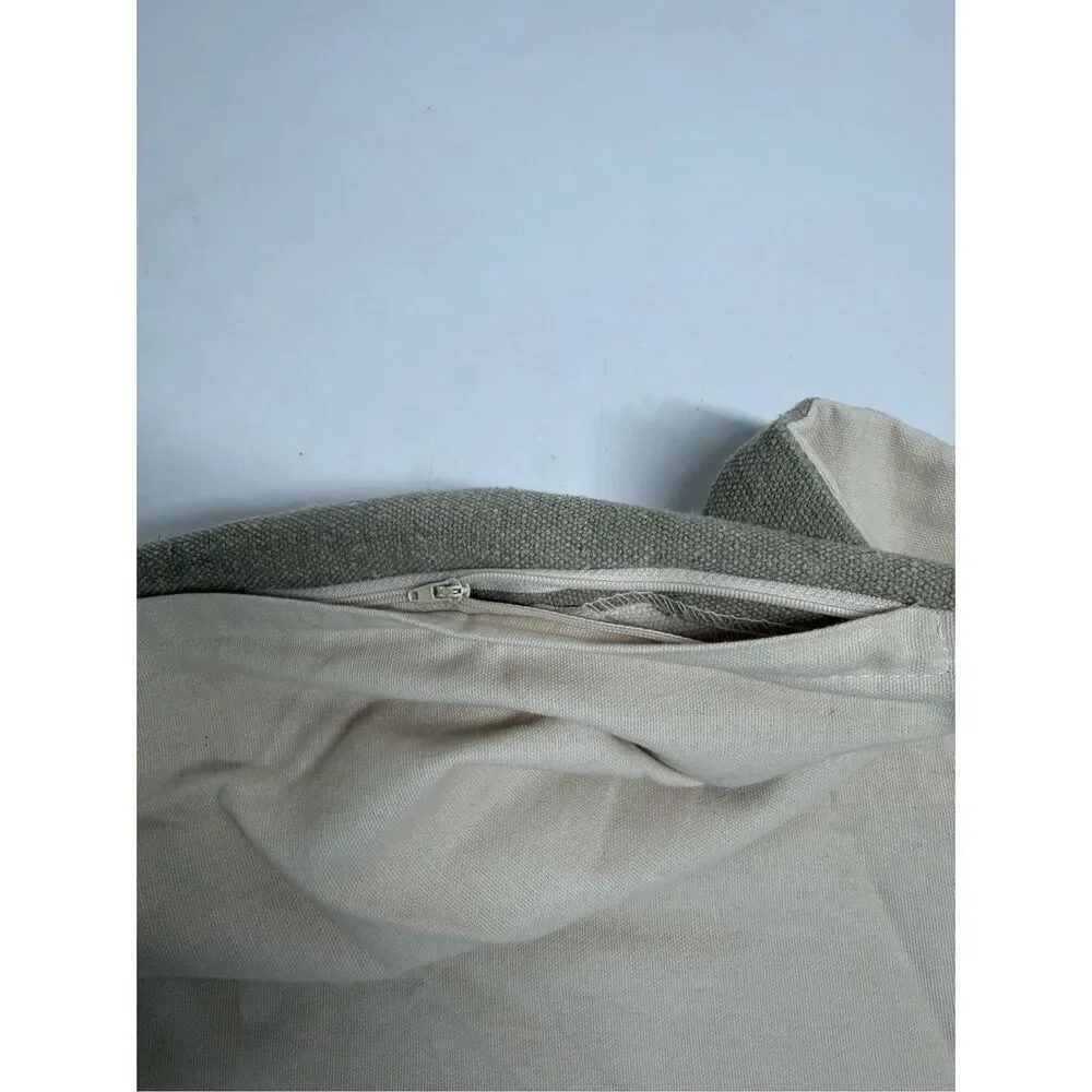 ERICA MEDALLION' Pillow Cover NATURAL & LIGHT BROWN 23” X 23”